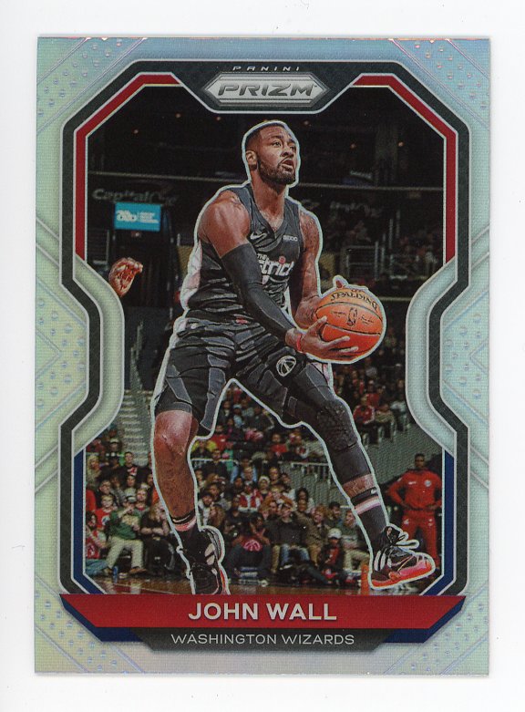 2020-2021 John Wall Silver Prizm Panini Washington Wizards # 56