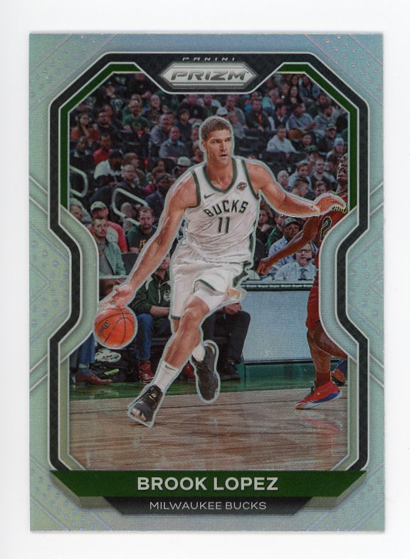 2020-2021 Brook Lopez Silver Prizm Panini Milwaukee Bucks # 29