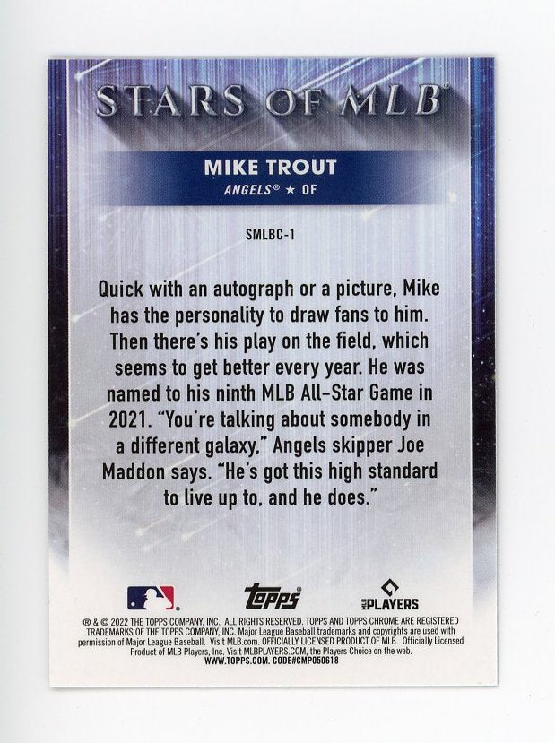 2021-2022 Mike Trout Stars Of MLB Topps Los Angeles Angels # SMLB-1