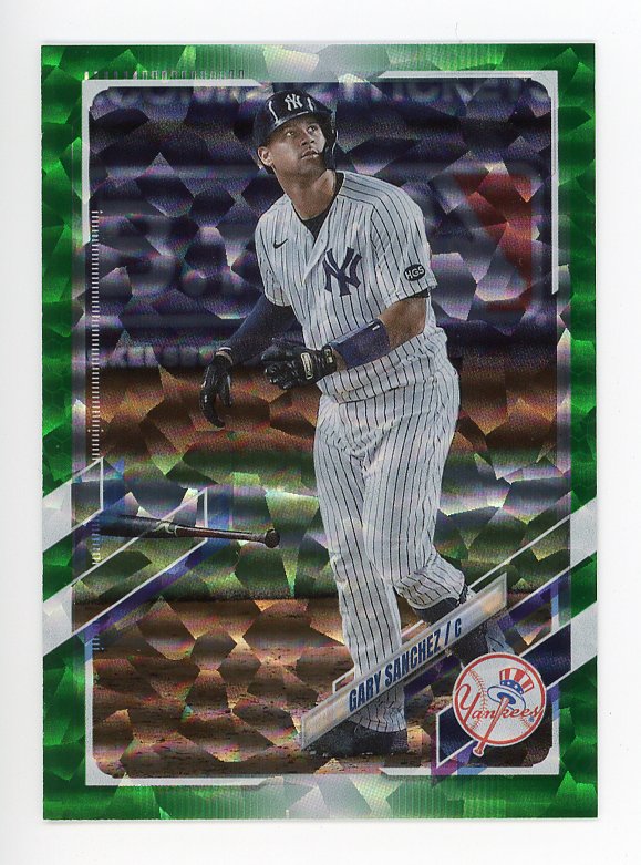 2020-2021 Gary Sanchez Green Ice Foil #d /499 Topps New York Yankees #525