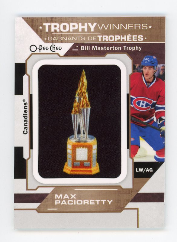 2021-2022 Max Pacioretty Trophy Winners Patch OPC Montreal Canadiens # P-7