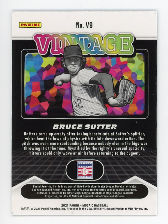 2021 Bruce Sutter Vintage Mosaic Panini Chicago Cubs # V9