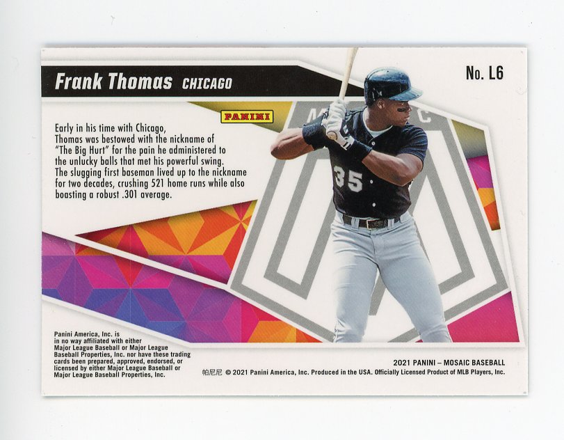 2021 Frank Thomas Launched Mosaic Panini Chicago White Sox # L6
