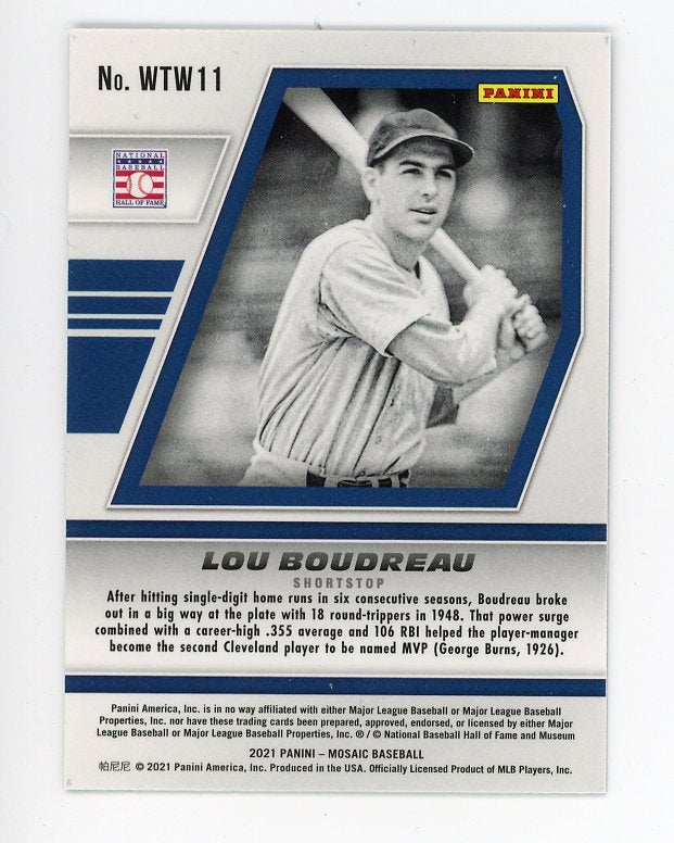 2021 Lou Boudreau Will To Win Mosaic Panini Cleveland Indians # WTW11