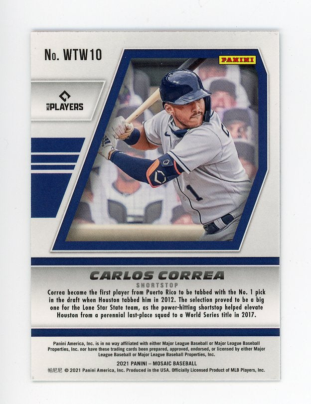 2021 Carlos Correa Will To Win Mosaic Panini Houston Astros # WTW10