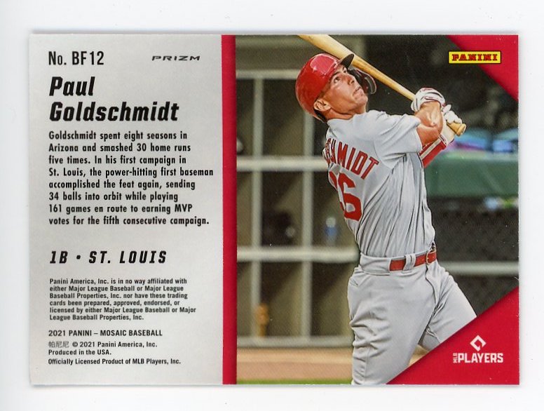 2021 Paul Goldschmidt Big Fly Prizm Mosaic Panini St.Louis Cardinals #BF12