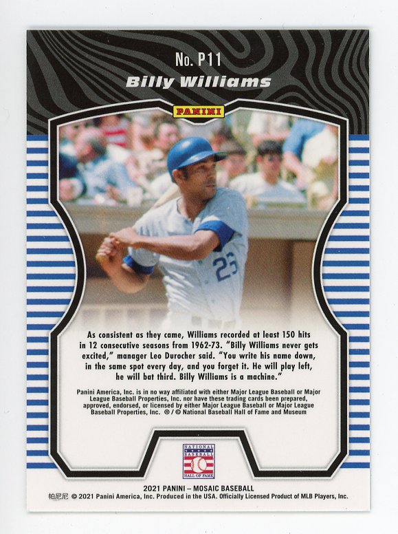 2021 Billy Williams Producers Mosaic Panini Chicago Cubs #P11