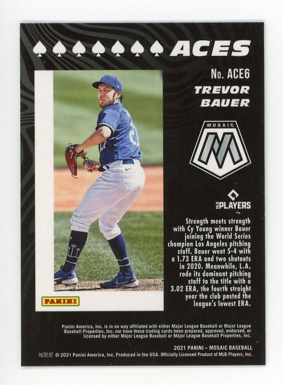 2021 Trevor Bauer Aces Prizm Mosaic Panini Los Angeles Dodgers #ACE6