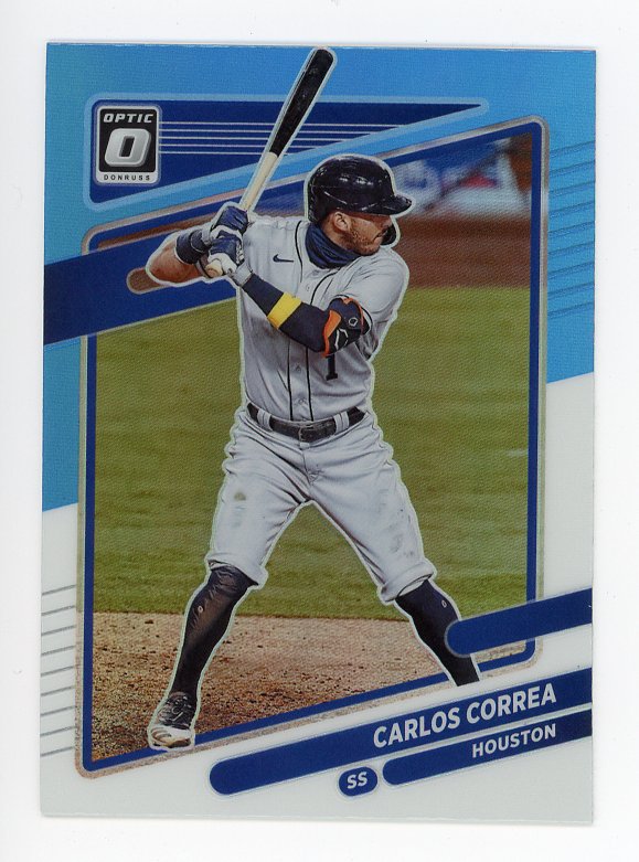 2021 Carlos Correa Carolina Blue And White Optic Panini Houston Astros # 110