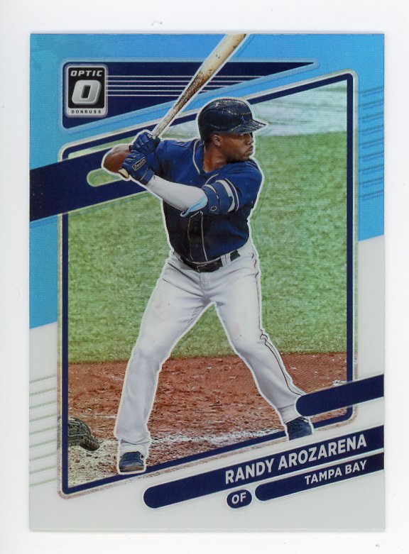 2021 Randy Arozarena Carolina Blue And White Optic Panini Tampa Bay Rays # 143