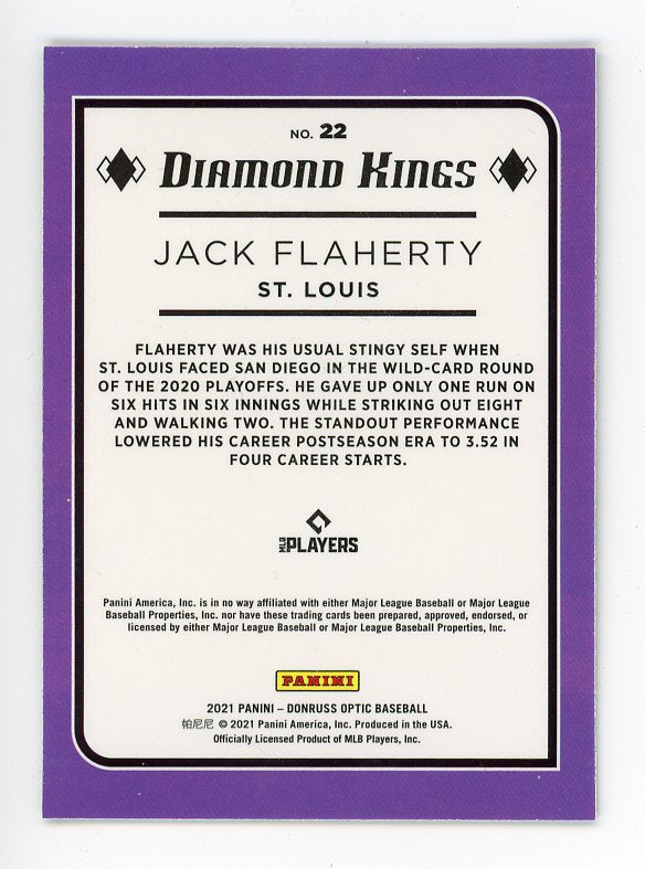 2021 Jack Flaherty Diamond Kings Optic Panini St.Louis Cardinals # 22