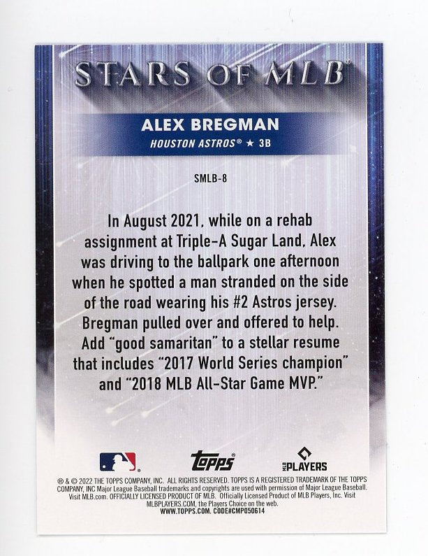 2022 Alex Bregman Stars Of MLB Topps Houston Astros # SMLB-8