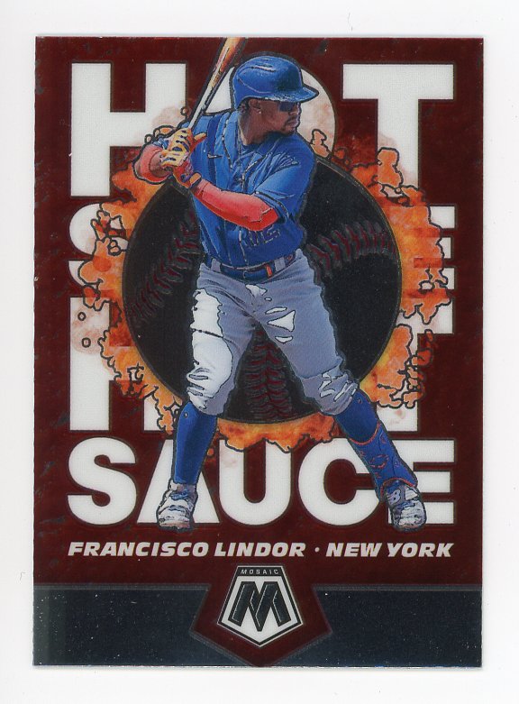 2021 Francisco Lindor Hot Sauce Mosaic Panini New York Mets # HS2