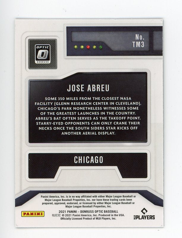 2021 Jose Abreu T-Minus 3.2.1 Optic Panini Chicago White Sox # TM3