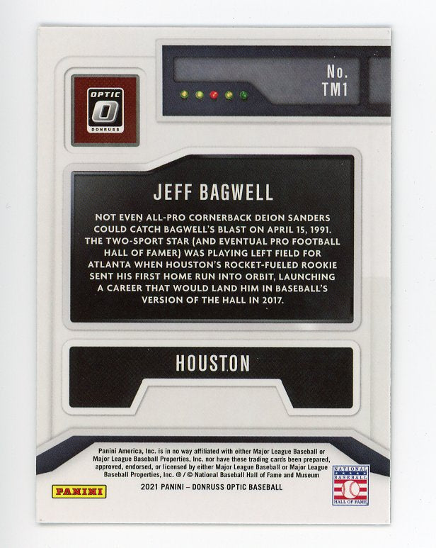 2021 Jeff Bagwell T-Minus 3.2.1 Optic Panini Houston Astros # TM1