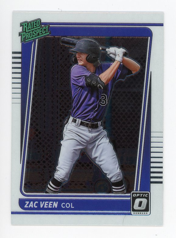2021 Zac Veen Rated Prospect Optic Topps Colorado Rockies # RP10