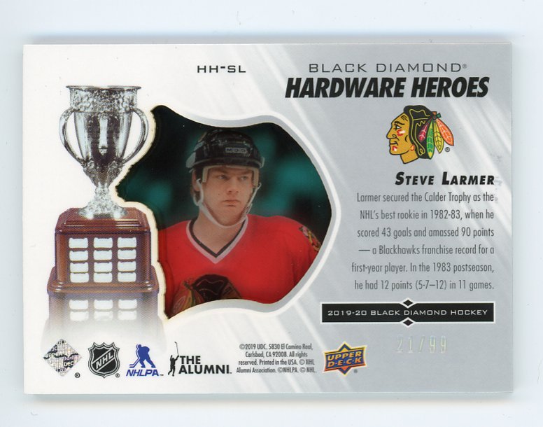 2019 Steve Larmer Hardware Heroes #d /99 Black Diamond Chicago Blackhawks # HH-SL