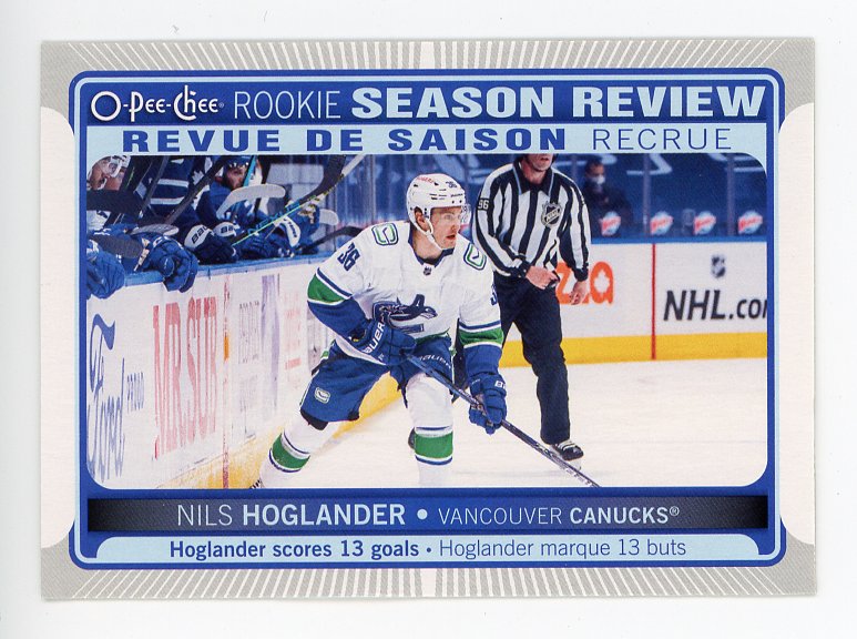 2021-2022 Nils Hoglander Rookie Season Review OPC Vancouver Canucks # 543