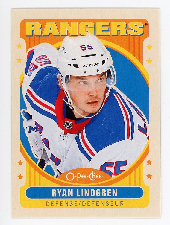 2021-2022 Ryan Lindgren Retro Parallel OPC New York Rangers # 287