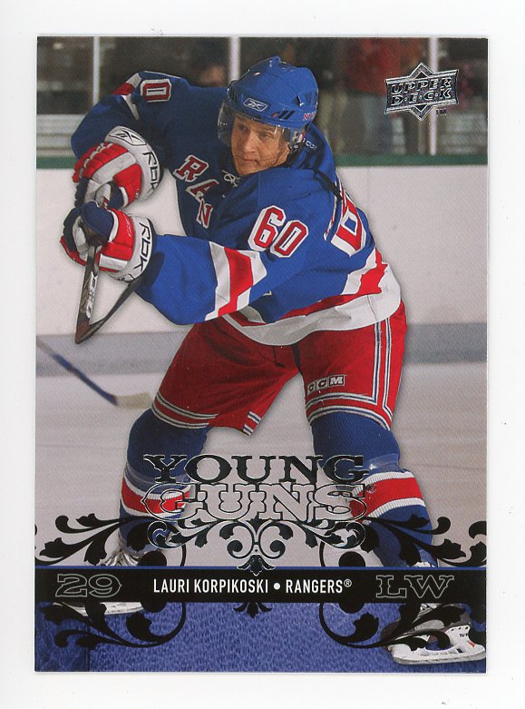 2008-2009 Lauri Korpikoski Young Guns Upper Deck New York Rangers # 230
