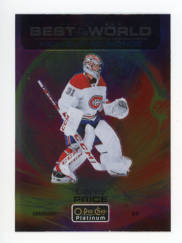 2020-2021 Carey Price Best In The World OPC Montreal Canadiens # BW-10