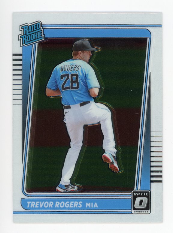 2021 Trevor Rogers Rated Rookie Donruss Optic Miami Marlins # 73