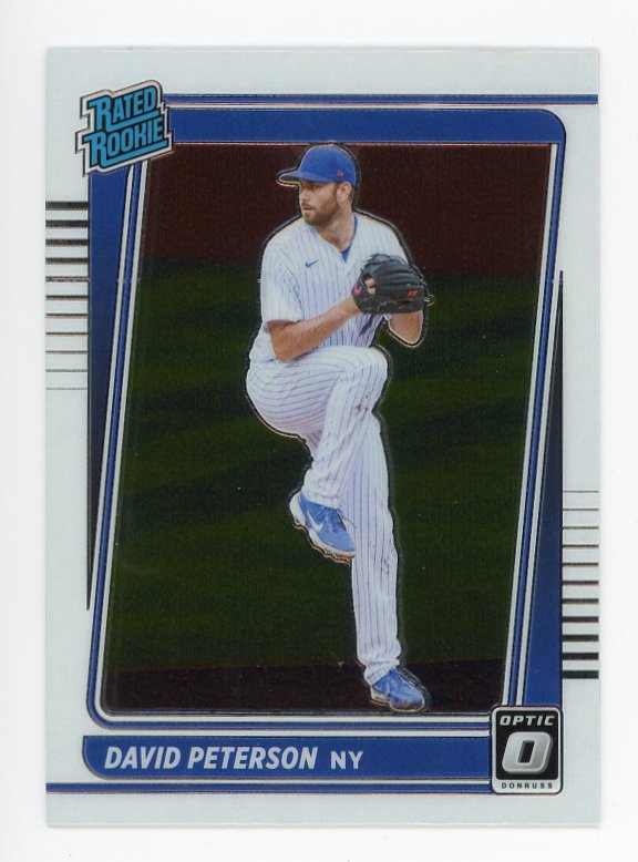2021 David Peterson Rated Rookie Donruss Optic New York Mets # 61