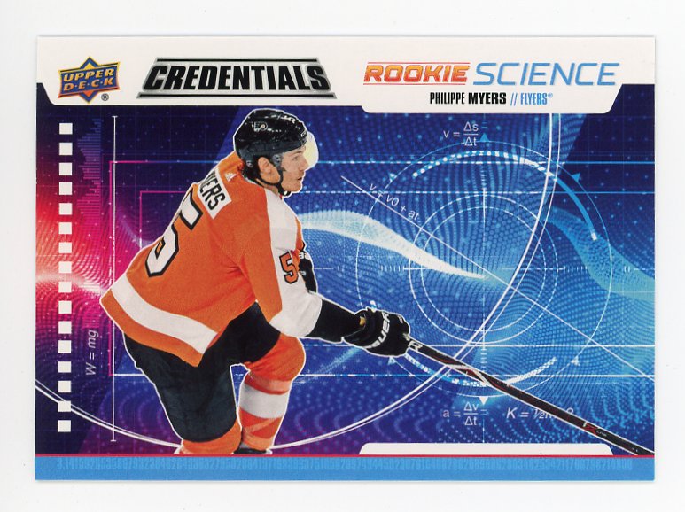 2019-2020 Philippe Myers Rookie Science Upper Deck Philadelphia Flyers # RS-23