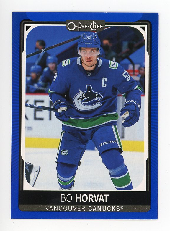 2021-2022 Bo Horvat Blue Border OPC Columbus Vancouver Canucks # 467