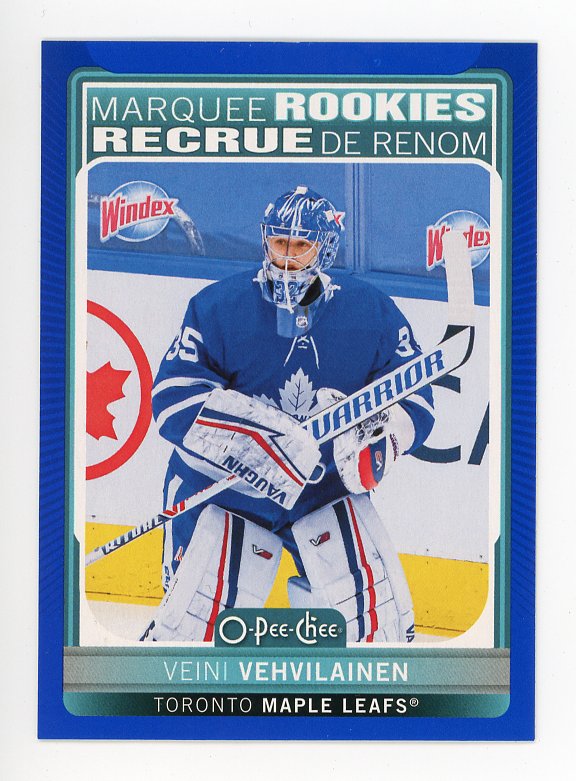 2021-2022 Veini Vehvilainen Blue Border Marquee Rookies OPC Toronto Maple Leafs # 510