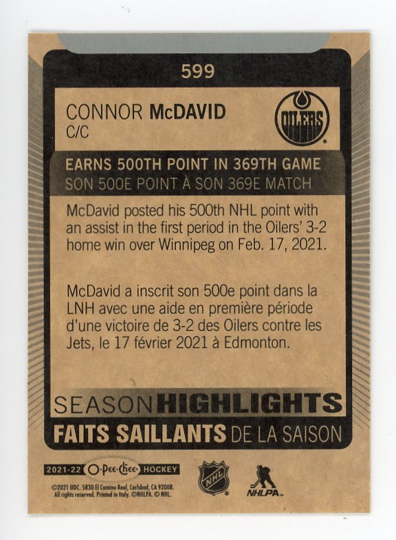 2021-2022 Connor Mcdavid Season Highlights OPC Edmonton Oilers #599