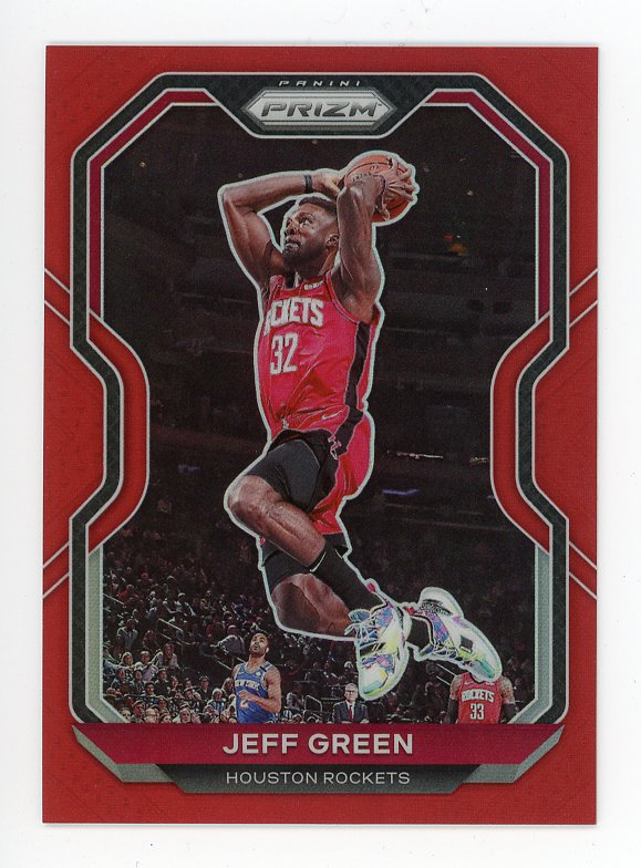 2020-2021 Jeff Green Red Prizm #d /299 Panini Houston Rockets # 2
