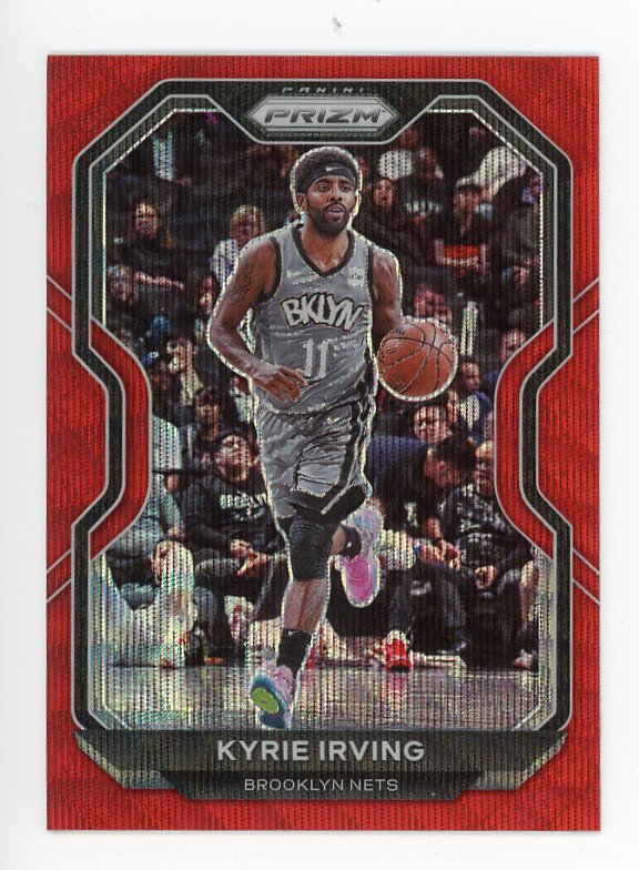 2020-2021 Kyrie Irving Red Wave Prizm Panini Brooklyn Nets # 139