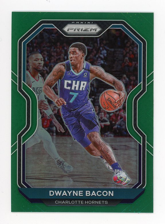 2020-2021 Dwayne Bacon Green Prizm Panini Charlotte Hornets # 39