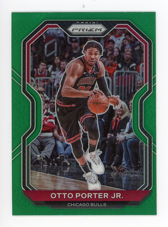 2020-2021 Otto Porter JR Green Prizm Panini Chicago Bulls # 156