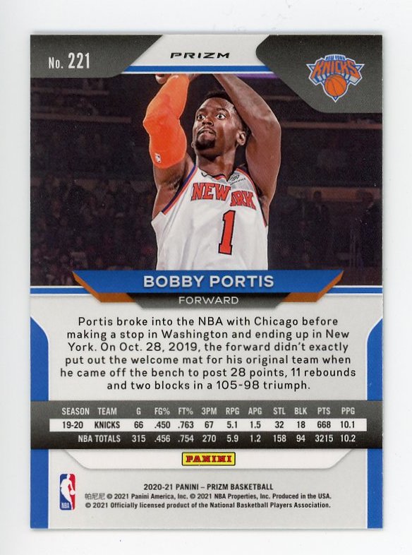 2020-2021 Bobby Portis Green Prizm Panini New York Knicks # 221