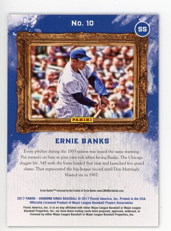 2019 Ernie Banks Diamond Kings Grey Frame Panini Chicago Cubs #10