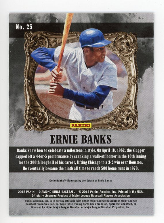 2019 Ernie Banks Diamond Kings Blue Frame Panini Chicago Cubs #25