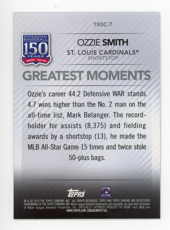 2019 Ozzie Smith Greatest Moments Prizm Topps St.Louis Cardinals # 150C-7