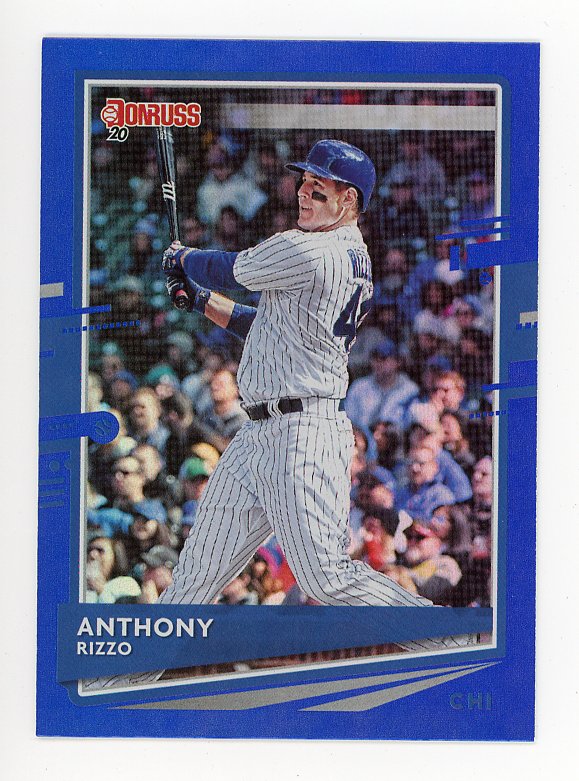 2020 Anthony Rizzo Holo Blue Panini Chicago Cubs # 132