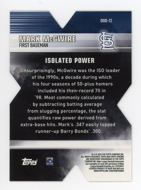2020 Mark Mcgwire Isolated Power Topps St.Louis Cardinals # DOD-12