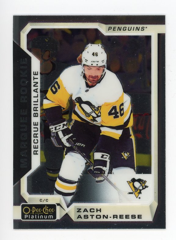 2018-2019 Zach Aston-Reese Marquee Rookie OPC Platinum Pittsburgh Penguins # 179