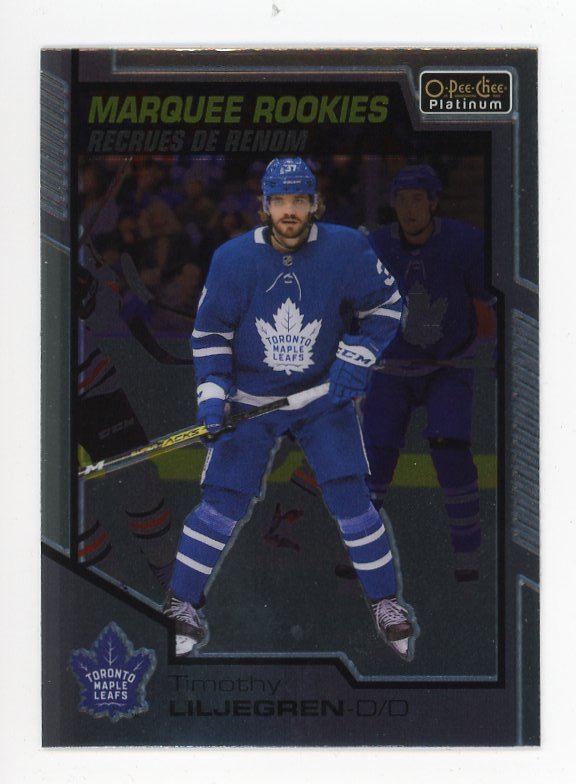 2020-2021 Timothy Liljegren Marquee Rookie OPC Platinum Toronto Maple Leafs # 162
