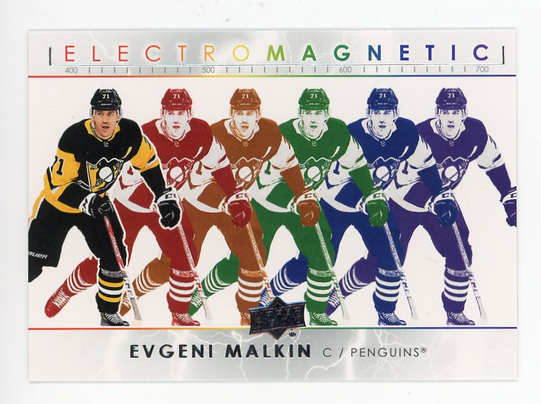 2021-2022 Evgeni Malkin Electromagnetic Upper Deck Pittsburgh Penguins # EM-16
