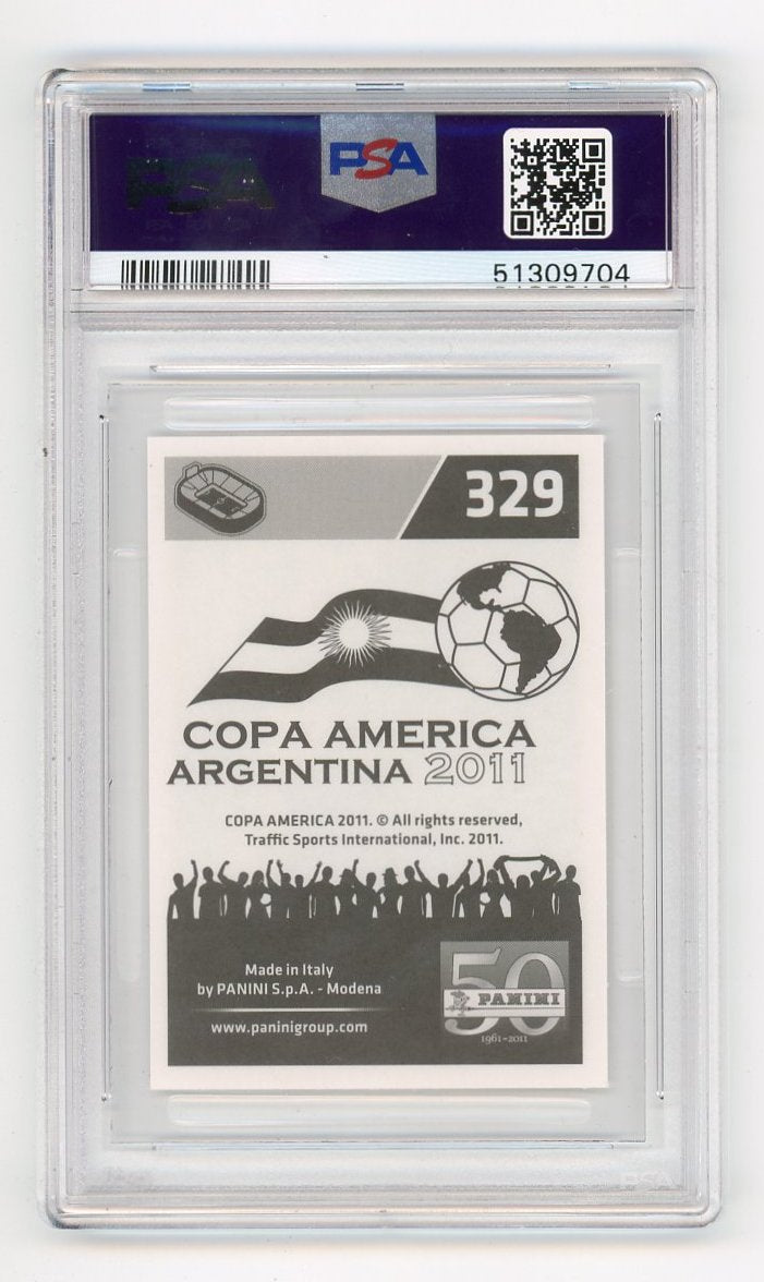 2011 Neymar Copa America Argentina Sticker PSA 6 Panini Brazil # 329