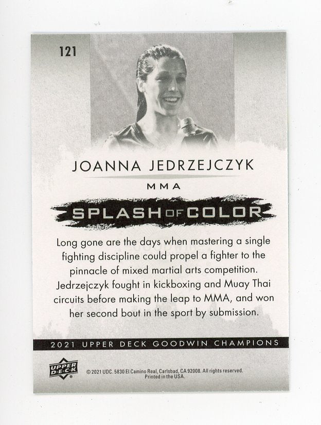 2021 Joanna Jedrzejczyk Splash Of Color Goodwin Champions # 121