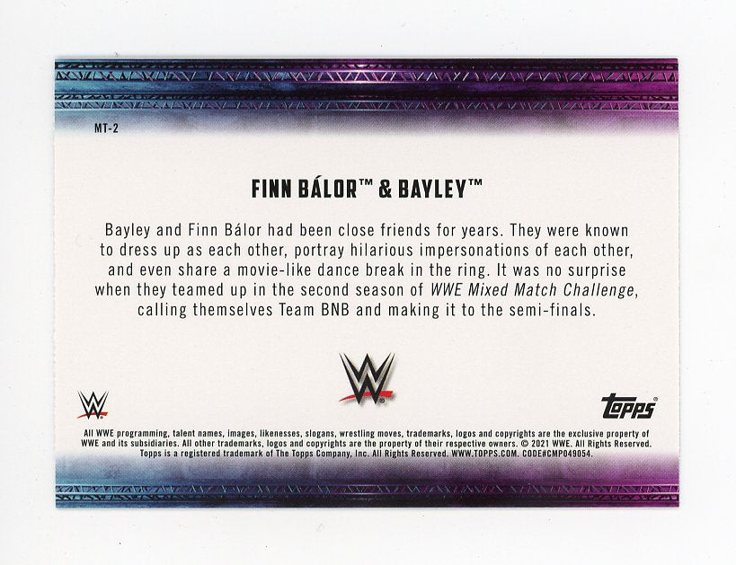 2021 Finn Balor And Bayley Mixed Tag Teams WWE  Topps # MT-2