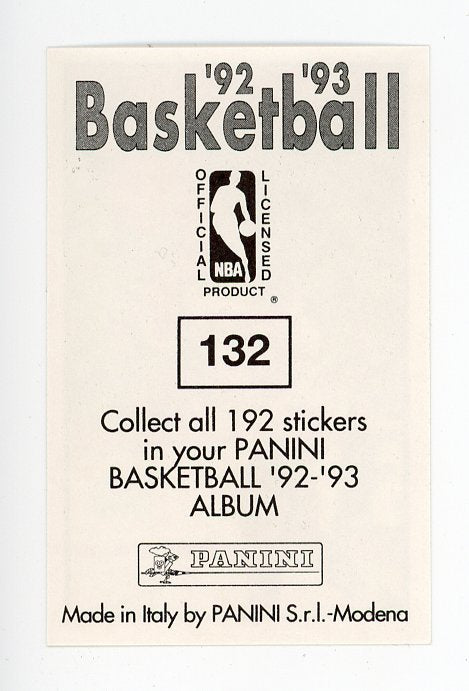 B.J. Armstrong Panini 1992-1993 Basketball Sticker Chicago Bulls #132