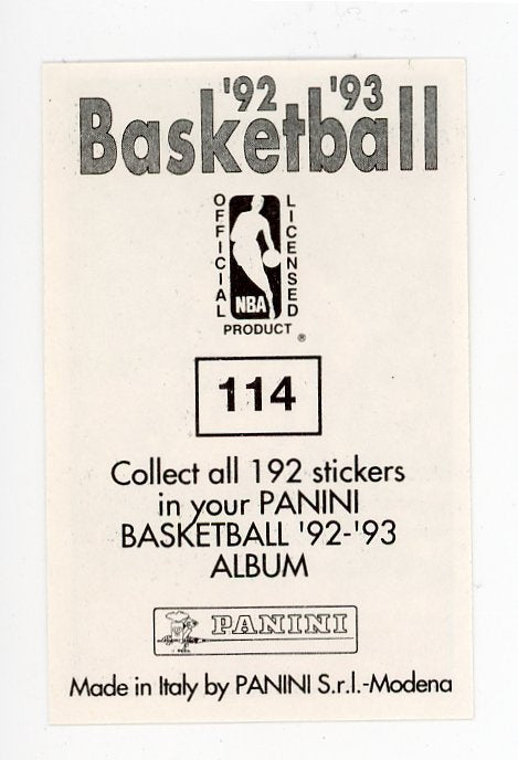 Theodore Edwards Panini 1992-1993 Basketball Sticker Milwaukee Bucks #114