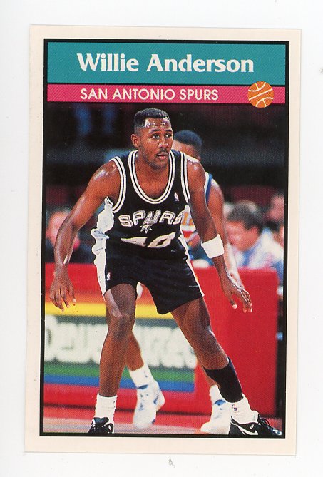 Willie Anderson Panini 1992-1993 Basketball Sticker San Antonio Spurs #91